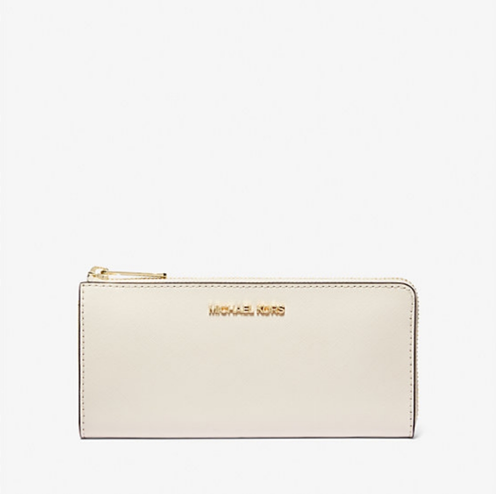 Michael Kors Ivory Zip Clutch Wallet NWOT